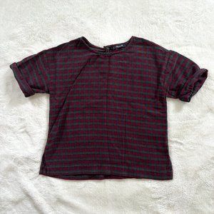 Madewell Plaid Holiday Top